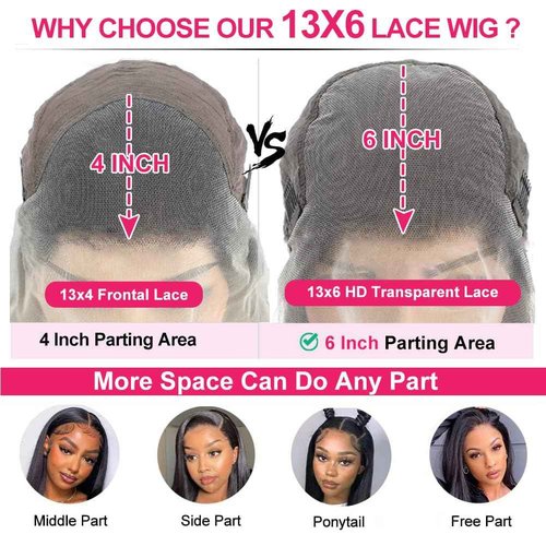 bb face 30 Inch 13x6 Lace Front Wigs Human Hair Pre Plucked 180 Density Straight HD Lace Front Human Hair Wigs for Black Women Glueless 13x6 Lace Frontal Wigs Wet and Wavy