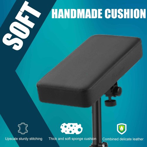 POARMEEY Professional Tattoo Arm Rest Stand, Black Metal, Portable Ergonomic Support with Height Adjustment, Tattoo Studio Equipment