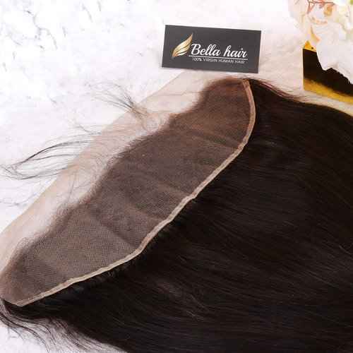 Bella Hair Ear to Ear 13x4 Lace Frontal Closure Straight with Baby Hair Natural Color Remy Virgin Human Hair Frontal 20inch