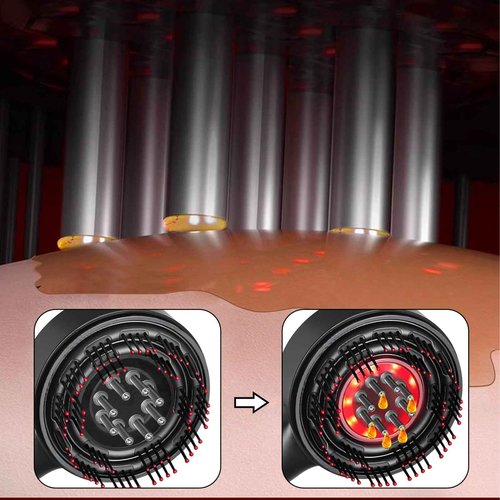 MERNUNUX Laser Therapy Hair Growth Comb, 3 in 1 Hair Oil Applicator for Hair Care, 360° Electric Scalp Massager, Stimulates Hair Regrowth for Men & Women, IPX7 Waterproof