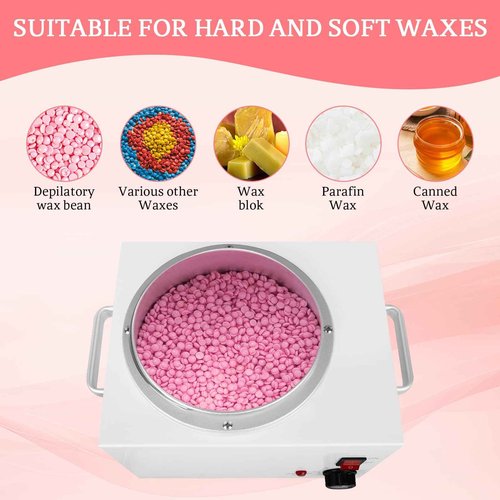 Wax Warmer for Hair Removal, Large Non-Stick Wax Pot with Easy-Clean Removable Liner, Includes 100 Sticks, 50 Collars & 2 Replacement Fuses, for Spa, Salon, Esthetician or Home Use