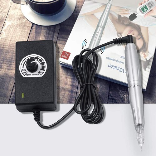 Eyebrow Tattoo Machine Pen - BIOMASER Profession Rotary Permanent Makeup Tattoo Pen Tattoo Gun Eyebrow Carving Kit for P300 with 3 Cartridge Needles for Eyeliner Lip Counter