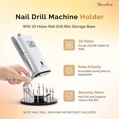 MelodySusie Professional 35000 RPM SM200F Nail Drill with Nail Drill Machine Holder