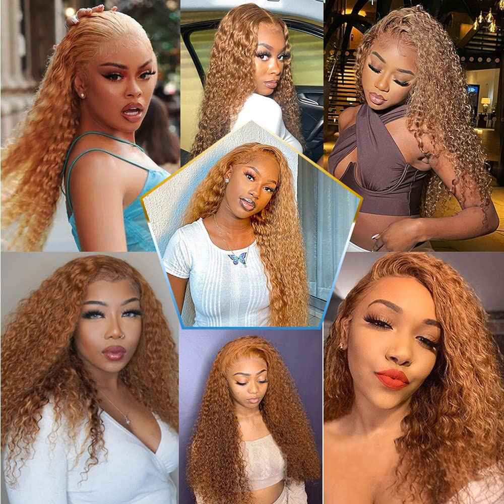 Honey Blonde Bundles Human Hair Color #27 Deep Wave Human Hair Bundles 26 26 26 Inch Brazilian Unprocessed Virgin Hair 3 Bundles Honey Blonde Deep Wave Bundles