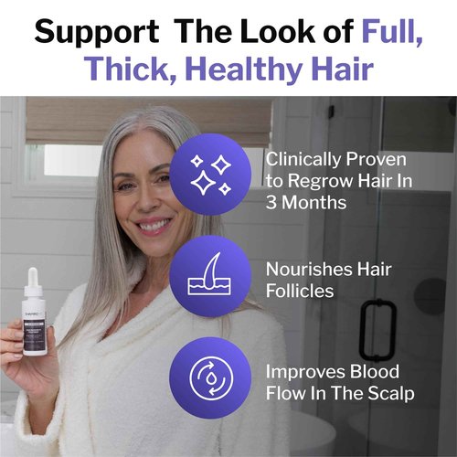 Shapiro MD Hair Growth Experts Minoxidil 2% Topical Solution for Women, Serum Promotes Hair Regrowth by Reactivating Hair Follicles (3 Month)