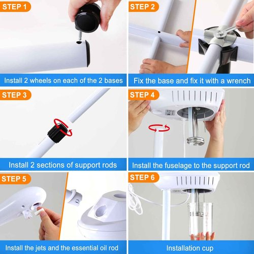 Professional Facial Steamer, Esthetician Steamer on Wheels with Hot Mist, Stand Face Steamer for Facial Deep Cleaning, Steamer for Facial for Personal Care or Spa, Moisturizing and Hydrating, White