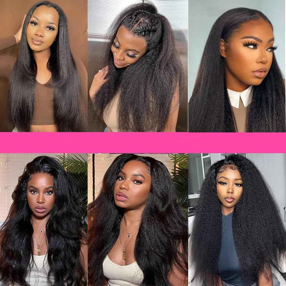 34 34 34 Inch Natural Black Color Kinky Straight Bundles Human Hair Brazilian Unprocessed Virgin Hair Yaki Straight Bundles