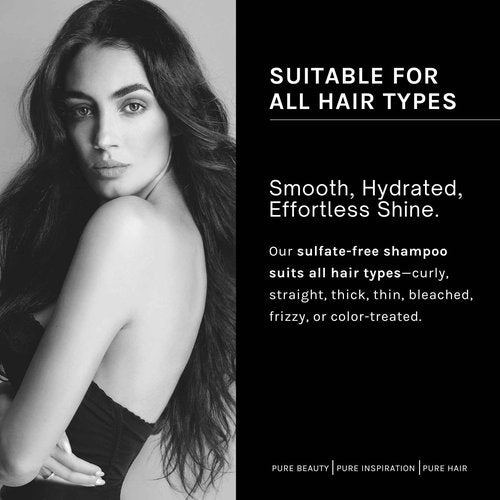 pH PURE HAIR Smoothing Duo - Anti-Frizz Shampoo and Conditioner Set - Sulfate-Free Hydrating Shampoo Conditioner for Dry Hair & Curly Hair - Soft, Healthy, Manageable Locks - 8.45 oz each