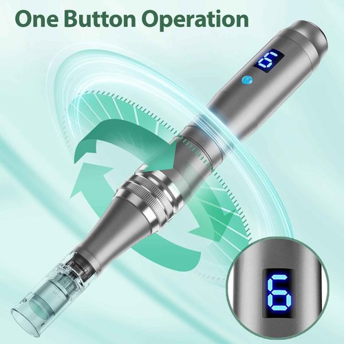 DermaStamp System 0.25mm, Microneedling Stamp Pen, Derma Stamp Pen, Derma Roller Alternative, Microneedle Micro Needle Skin Care for Men Women