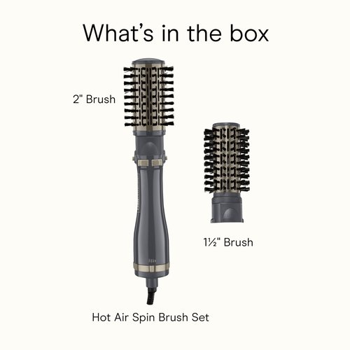 INFINITIPRO BY CONAIR Hot Air Styling Brush Set with 2-Inch and 1.5-Inch Bristles