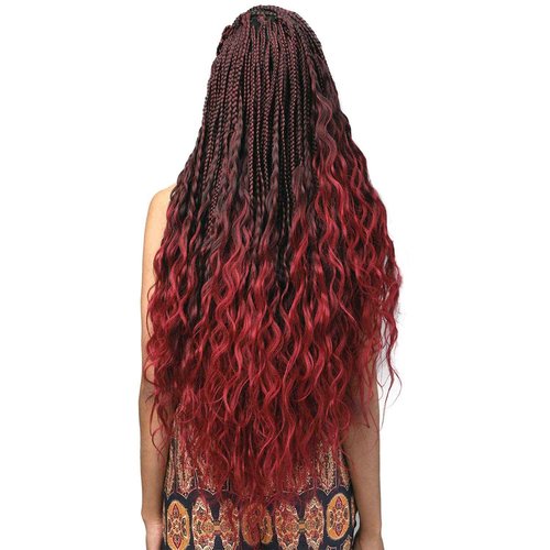 MULTI PACK DEALS! Bobbi Boss Synthetic Hair Braids Pre-Feathered 3X King Tips Body Wave 28" (5-PACK, T1B/27)