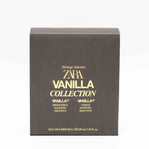 Zara Vanilla Collection 01 + 02 Cologne for Men Fragrance Set EDP Eau De Parfum 2x 100 ML (3.38 FL OZ)