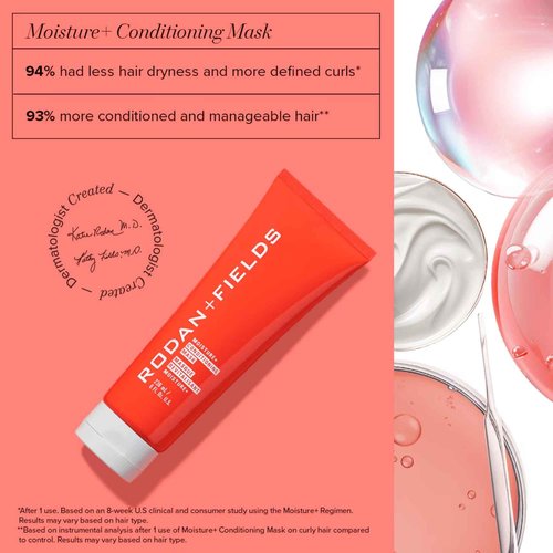 RODAN + FIELDS MOISTURE+ Conditioning Mask | 8 fl oz | Leave In Conditioner & Hair Mask for Hair Growth & Scalp Health | Infused with Coconut Oil for Shine | All Hair Types | Moisture & Repair