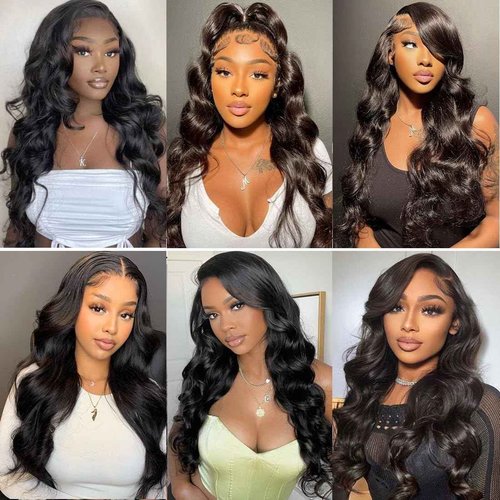 HANGFIRST 20 Inch 13x6 Body Wave Lace Front Wigs Human Hair Pre Plucked 180% Density HD Transparent Lace Frontal wig For Women Body Wave Wigs With Baby Hair
