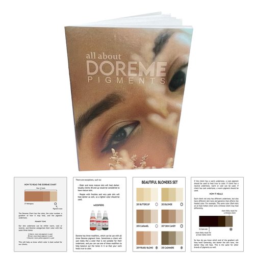 Doreme Permanent Makeup Areola Pigment Set Kit Skin Tone Nipple Breast Ink Color Cosmetic Microblading Micropigmentation Aura Elixir Sets, Areola Set