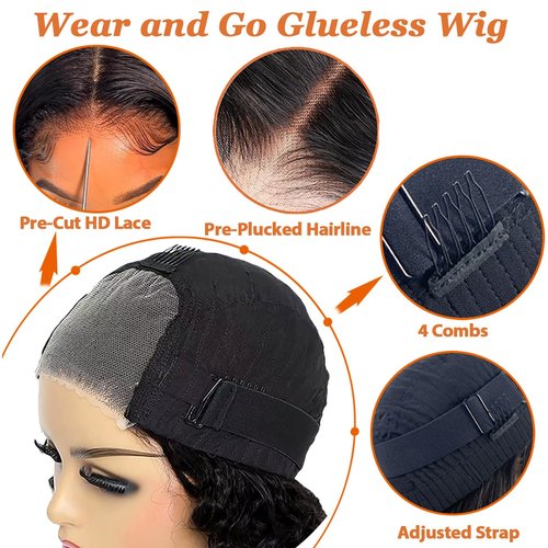 Maytune 5x5 Curly Bob Wig Human Hair Wear and Go Glueless Bob Wig Glueless Wigs Human Hair Pre Plucked Pre Cut Curly Bob Wigs for Black Women HD Lace Closure Wig Short Curly Bob Wig 12 Inch