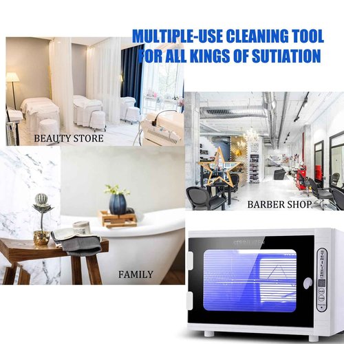 Shmian Sterilizer Cleaning Box, 12L Large Capacity Sterilization Cabinet, Profession LED Display Timing Sterilizer for Home SPA Salon Manicure Barber Tools Cleaning