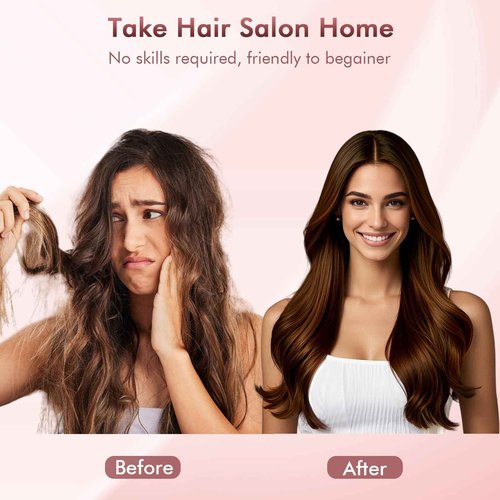 Blow Dryer Brush Hair Straightener: High Speed Hot Air Styler 110,000 RPM for Fast Drying Straightening Volumizing, One Step Volumizer with PTC Smoothing Comb Negative Ion for Silky Frizz-Free (Gold)