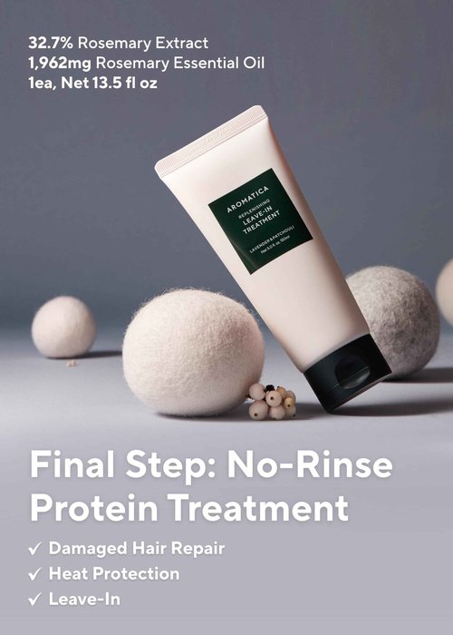 AROMATICA Rosemary Hair Care Gift Set - Shampoo for Hair Growth & Heat Protection, Leave-in Treatment & Scalp Treatment - Hair Care Kit for Women, Sulfate/Paraben Free For Men And Women