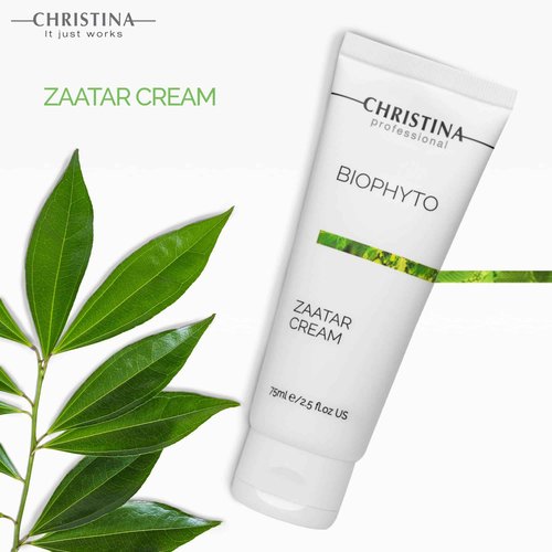 -CHRISTINA- Biophyto Zaatar Cream - 75ml - Vitamin E and Retinol Cream with Thyme & Marjoram Oil for Skin Repair - Balancing Cream for Combination, Dry, Normal, Oily and Sensitive Skin
