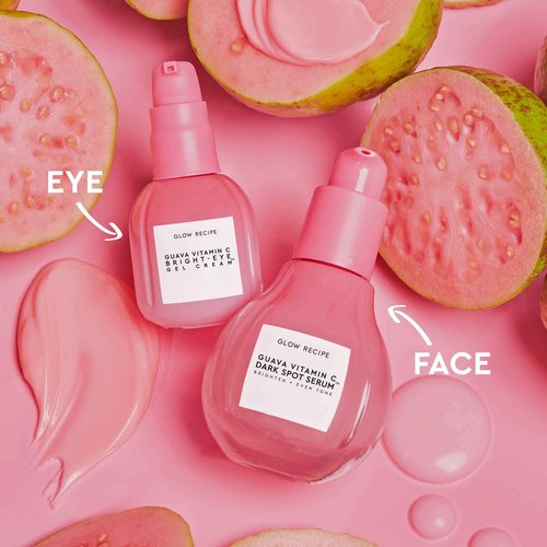 Glow Recipe Brighten + Hydrate Treatment Duo - Guava Vitamin Dark Spot C Serum (30ml) & Plum Plump Hyaluronic Serum (30ml) - Hydrate, Help Diminish the Look of Dark Spots & Even Tone