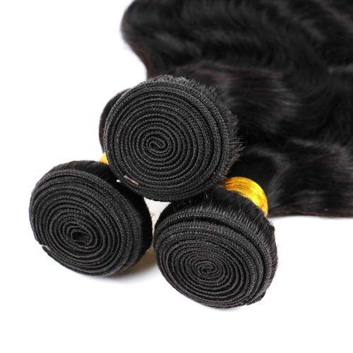 DaiMer Brazilian Body Wave Human Hair Weave 3 Bundles 10 12 14 inches Body Wave Bundles Human Hair Extensions Real Unprocessed Virgin Hair Weft