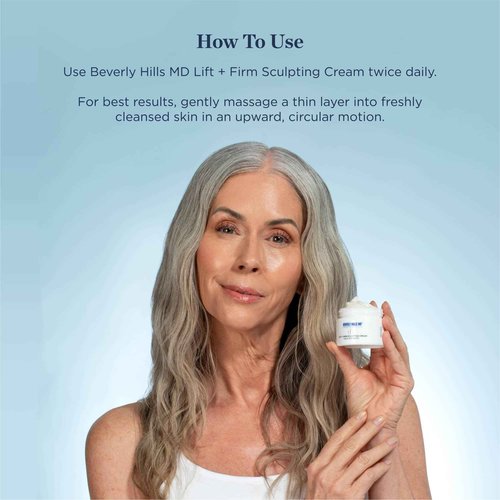 Beverly Hills MD Lift & Firm Sculpting Cream- Tighten & Tone Skin, Anti-Aging Lotion for Smooth, Moisturized Complexion- Lift and Smooth Face, Neck, Décolleté w/Silk Peptides, + Aloe Vera, Vitamin E