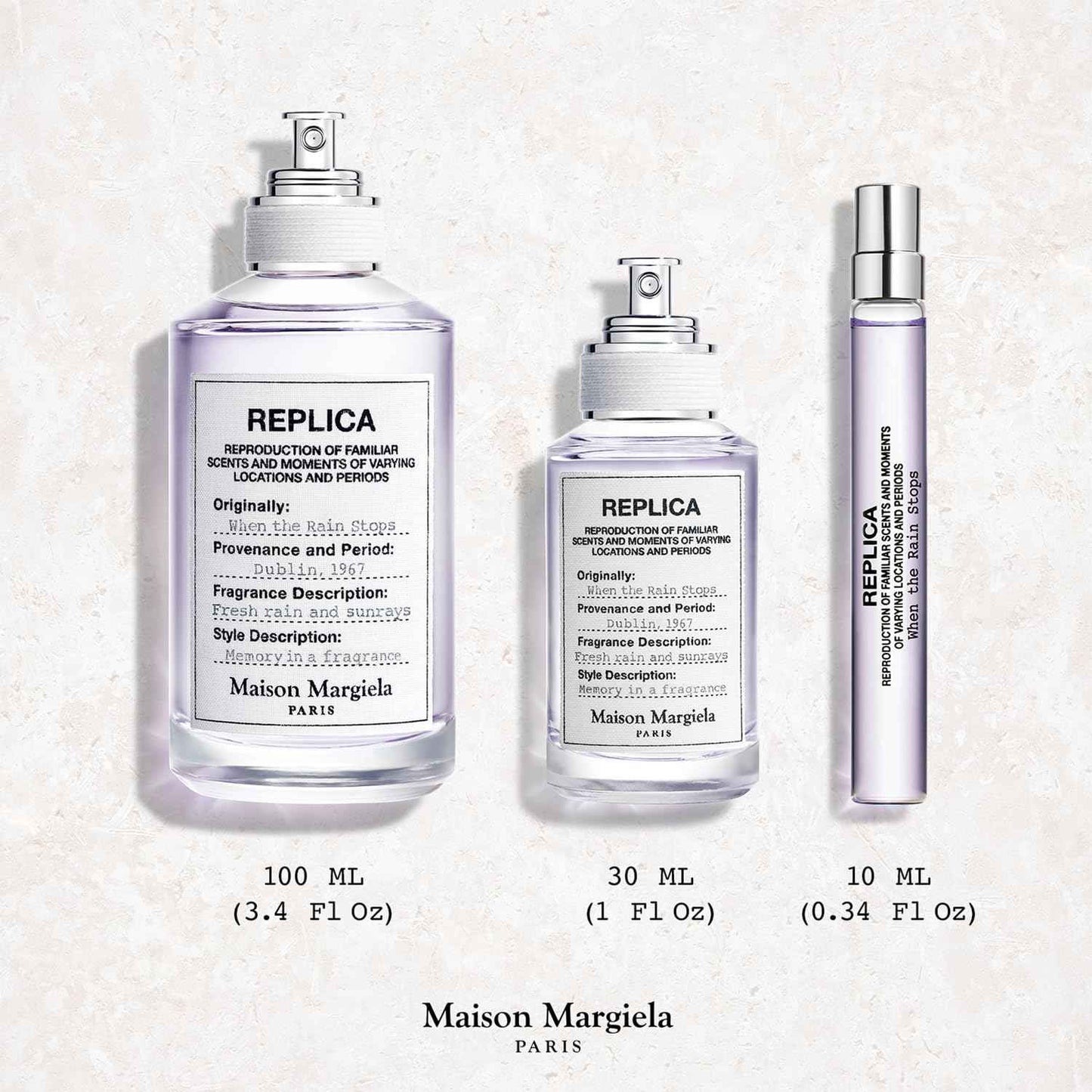 Maison Margiela - Replica - When the Rain Stops Eau de Toilette - Fresh Fragrance - With Acquatic Accord, Isparta Rose Petal & Patchouli - 1.0 Fl Oz