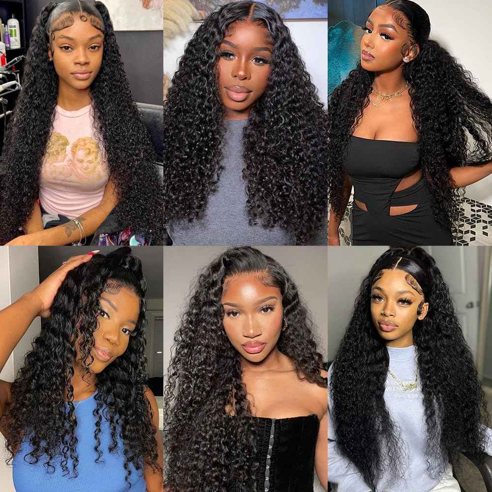 Kucmir 30 Inch Wigs Human Hair 13x6 Lace Front Wigs Human Hair Pre Plucked Deep Wave Lace Front Wigs Human Hair for Women Wigs Human Hair with Baby Hairline
