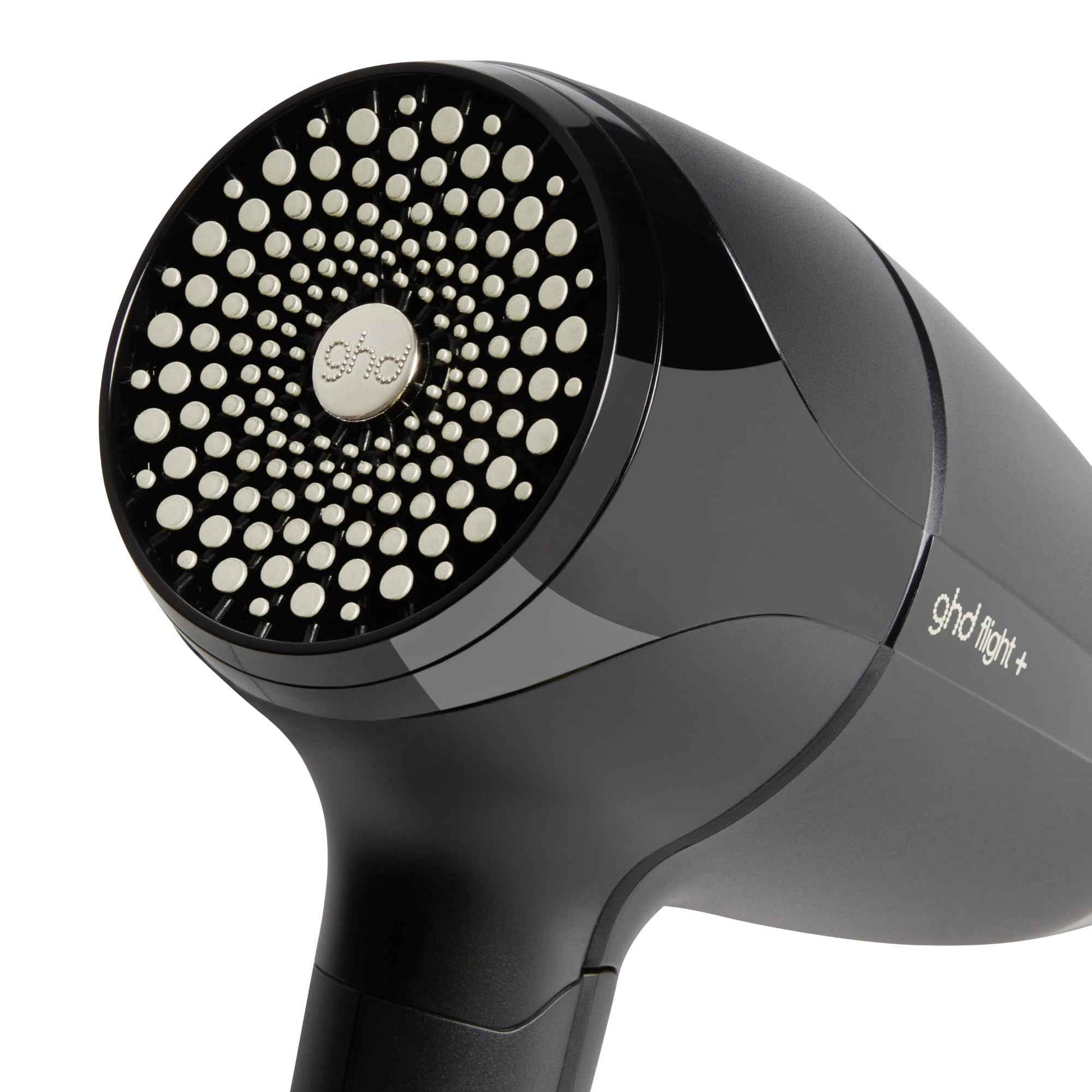 ghd Flight+ Travel Hair Dryer ― 1300w Professional Portable Hair Volumizer, Suitcase Friendly, Lightweight, Powerful, and Compact Blow Dryer with Luxurious Travel Case ― Black