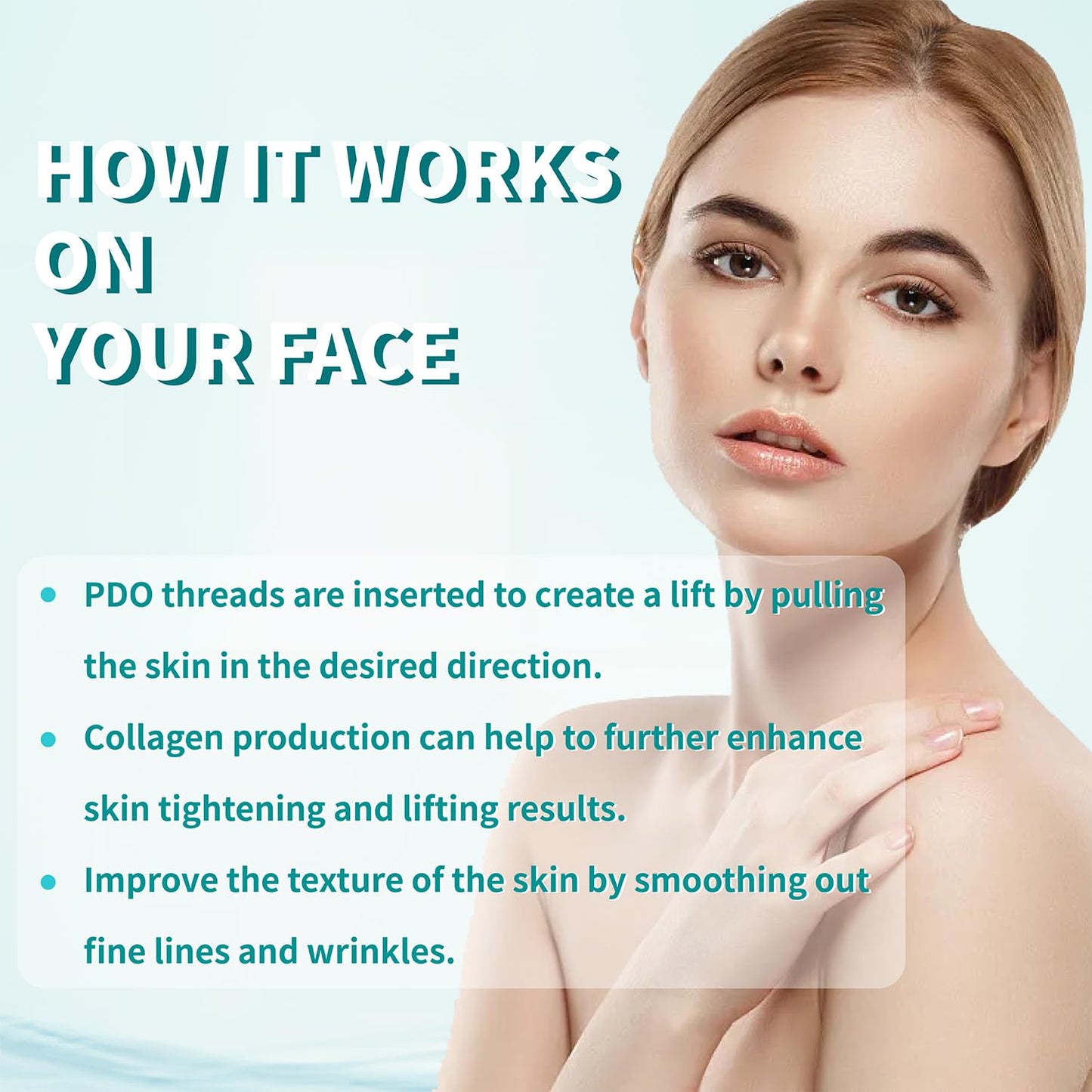 Pdo Threads Multi for Face and Whole Body Lift/Absorbable Lifting Threads with Blunt L Tip/PDO Threads - Minimally Invasive Face Lift Treatment 16PCS (23G38mm)