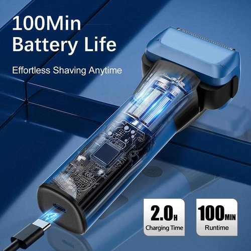 Electric Razor for Men, 2-Speed 5-Blade Electric Shavers for Men Face Cordless Rechargeable, Mens Foil Shaver Shaving Machine Wet Dry Men's Travel Razors for Man Close Shaving Face as Gift