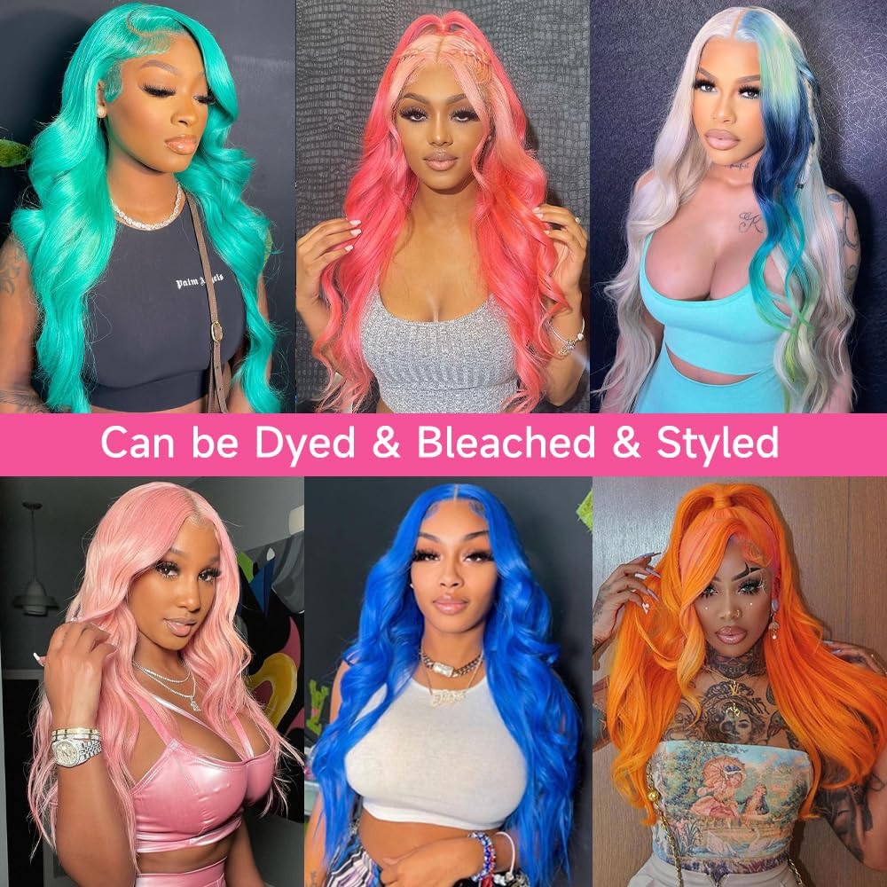 MYDIVA 613 13x6 Lace Front Wig Human Hair Body Wave Blonde Lace Front Wigs Human Hair Pre Plucked 613 HD Lace Frontal Wig for Women 180% Density 613 Blonde Wig 24 inch