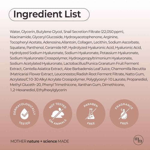 MOTHER MADE Glowing Glass Skin Hydrating Snail Deep Collagen Face Masks Set of 20 EA, with Niacinamide 2%, Vitamin E, Facial Mask for Dry, Sensitive Skin, Self Care, Korean Skincare