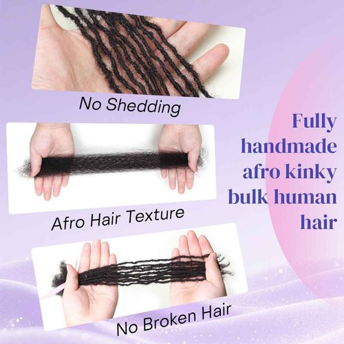 Siphis Sisterlocks Locs Extesnions Human Hair 0.2cm Thickness Micro Curly Tips, Full Handmade Interlocking Permanent Soft Dreadlock Extensions Natural Looking Locs (1B# 0.2cm, 10 Inch 70 Strands)
