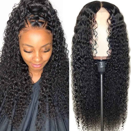 CYNOSURE 13x4 HD Transparent Lace Front Human Hair Wigs for Black Women 9A 180% Denisty Curly Lace Front Wigs Human Hair Pre Plucked with Baby Hair Natural Black Color 20inch