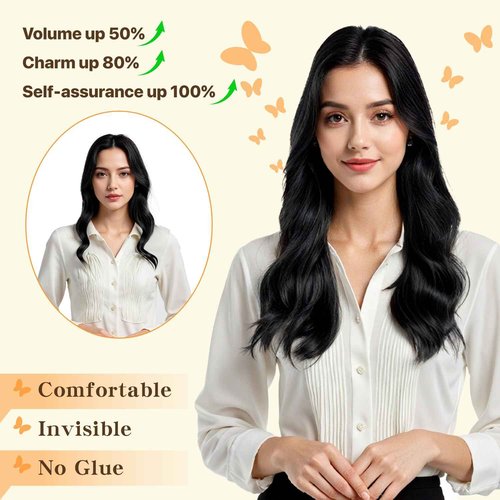 TESSHAIR Clip in Hair Extensions Long Straight, 100% Real Human Hair,No Tangle & Smooth,120g, 20 Inch,#30 Light Auburn