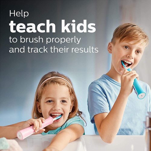 Philips Sonicare for Kids 3+ Bluetooth Connected Rechargeable Electric Power Toothbrushes, Interactive for Better Brushing