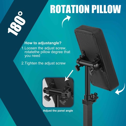 POARMEEY Professional Tattoo Arm Rest Stand, Black Metal, Portable Ergonomic Support with Height Adjustment, Tattoo Studio Equipment