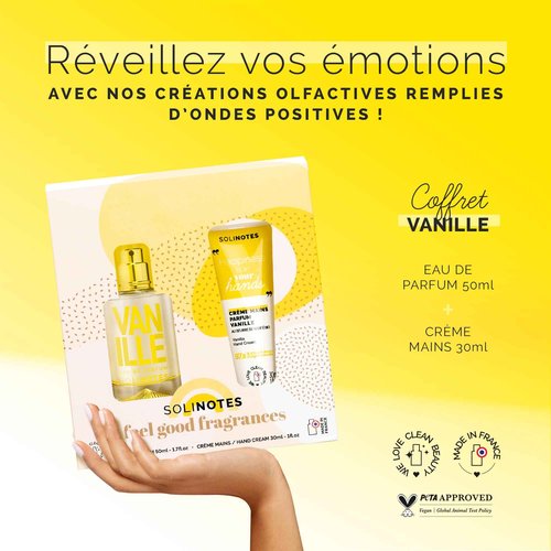 Solinotes Paris Vanilla Gift Set - Eau de Parfum 50ml and Hand Cream 30ml Clean Beauty France