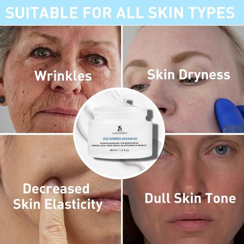 LuminaSkin Age Barrier Advanced Cream - Fix & Renewal Facial Cream - Hydrating Face Moisturizer, Anti Aging & Skin Barrier Repair Face Cream