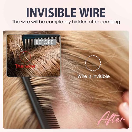 TESS Human Hair Extensions Halo Remy Hair 14 Inch Straight Adjustable Invisible Wire Easy to Use Clip in, Chocolate Brown