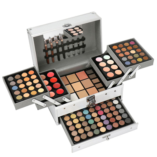 PhantomSky Professional 132 Colors All-in-one Makeup Palette Cosmetic Contouring Kit Combination with Eyeshadow, Cream Concealer, Eyebrow Powder, Lip Gloss Blusher and Pressed Powder
