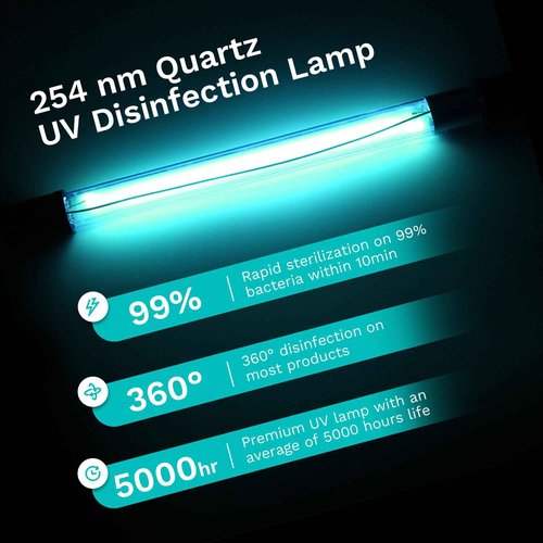 ENNVA UV Sanitizer Box Large - UV Light Sanitizer Box - Nail Tool Cleaning Machine - Ultraviolet Disinfection Cabinet for Phone, Toys, Nail Salon Tool - White