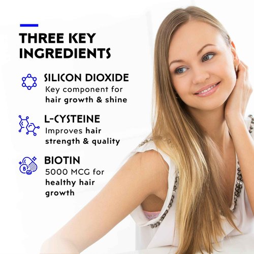Elon Matrix 5000 - Biotin 5000mcg Vitamins for Hair Growth w/Extended Release - Promotes Healthy & Strong Hair - Pack of 3 (180 Day Supply)