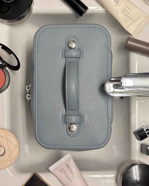 ETOILE - Mini Vanity Case Burgundy - Stylish Travel Makeup Bag Organizer With Removable Dividers
