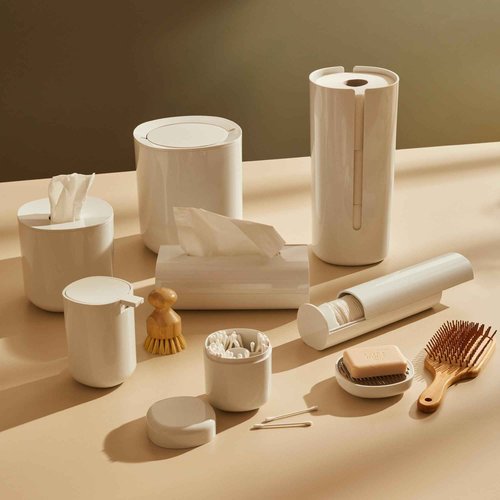 Alessi Birillo Cotton Swabs Holder Aleesi PL09 W Birillo Cotton Swabs Holder, White