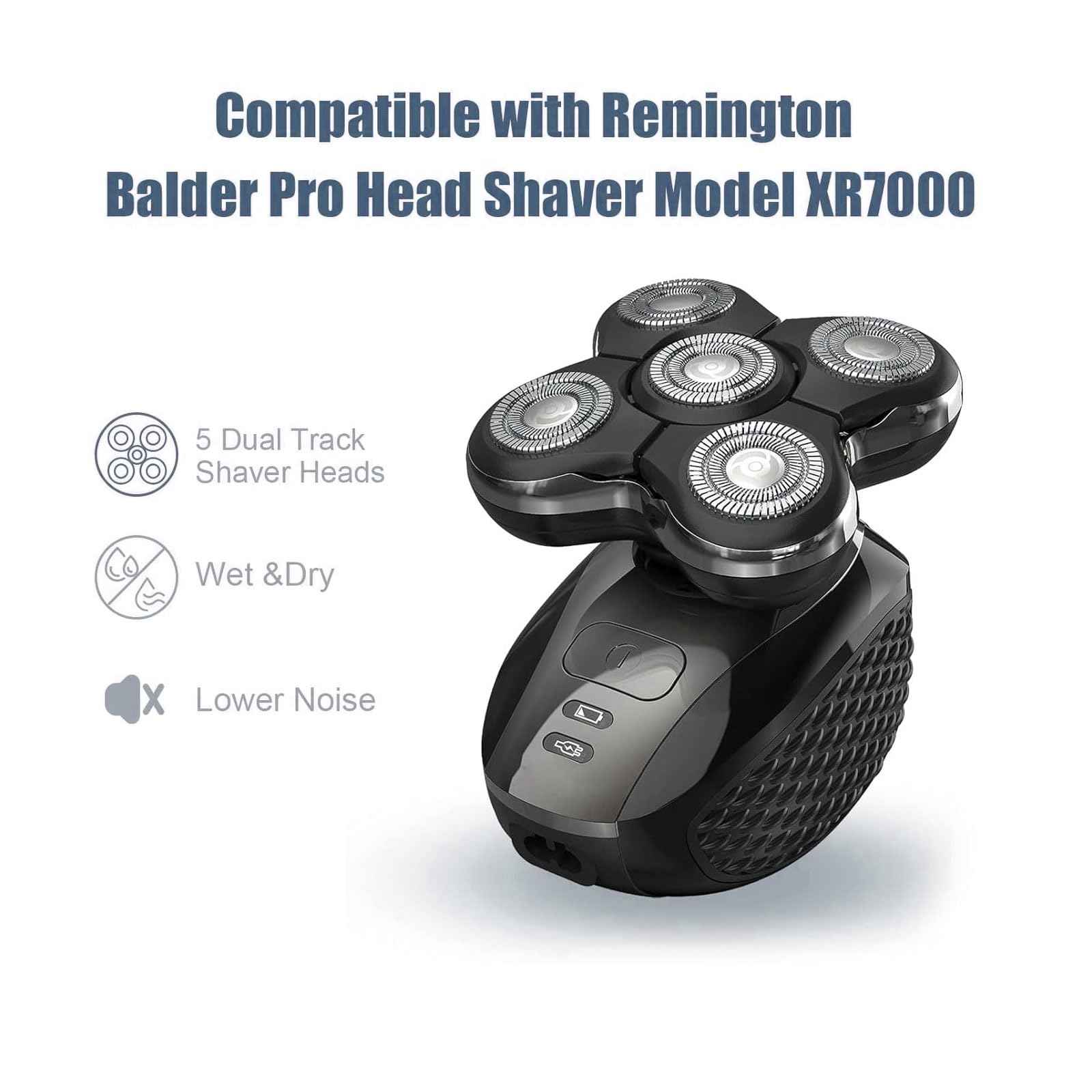 3Pack Shaver Replacement Head Compatible with Remington Balder Pro Head Shaver ModelSPR-XR7000,with 2 Sweeping Brush