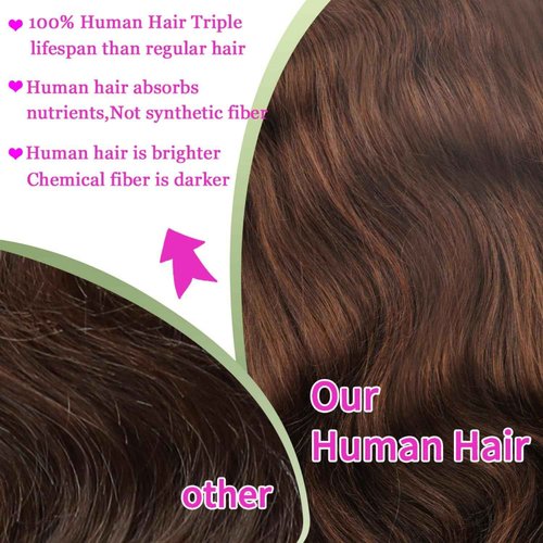 TESCOGOYS Body Wave Lace Front Wig 24 inch Brazilian Hair 13x6 Chocolate Brown Body Wave Wigs 100% Unprocessed Human Hair Body Wave Human Hair Wig with Baby Hair for Women