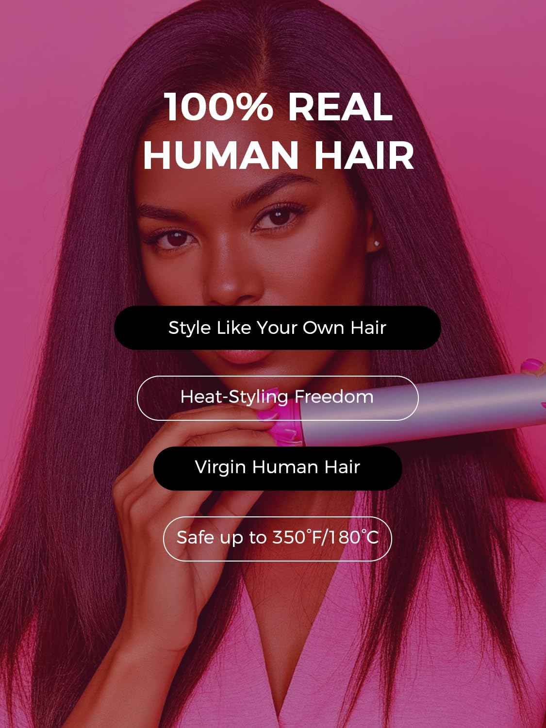 Lashey Invisi Edge Clip in Hair Extensions, 7pcs 110g 16 Inch Natural Black Seamless Clip in Hair Extensions Human Hair Kinky Straight Real Remy Human Hair